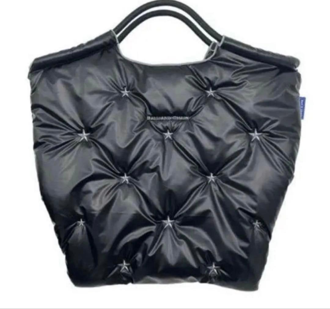 完売品☆Ball&Chain ボールアンドチェーン 中綿バッグ☆M シルバー 人気完売 Ball&Chain ボールアンドチェーン 中綿バッグ シルバー