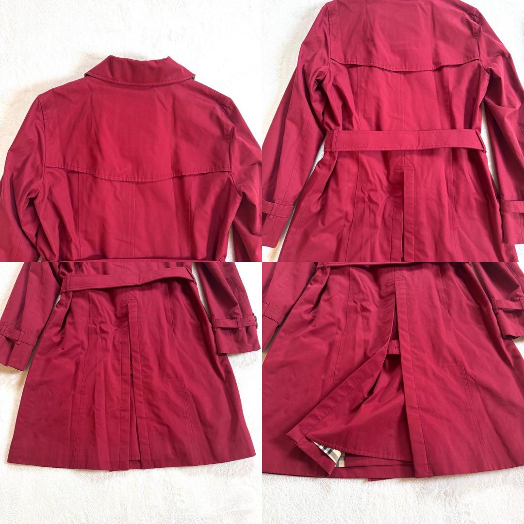極美品 バーバリーロンドン トレンチコート ライナー付き ロング丈 赤