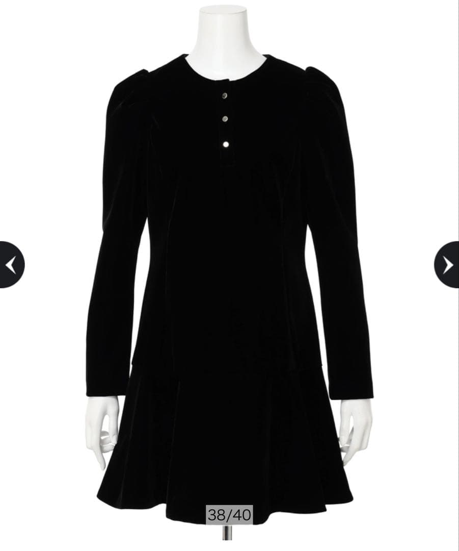 Rirandture ベルベットカラーミニワンピース - メルカリ