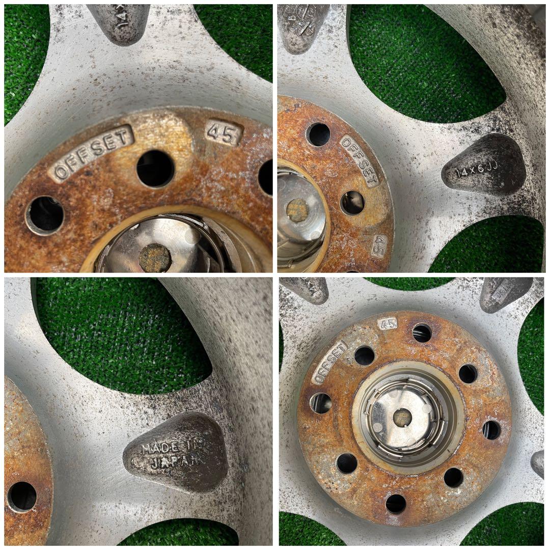 フィオ 社外マルチホイール 14×6J +4H-100/114.3 4本セット