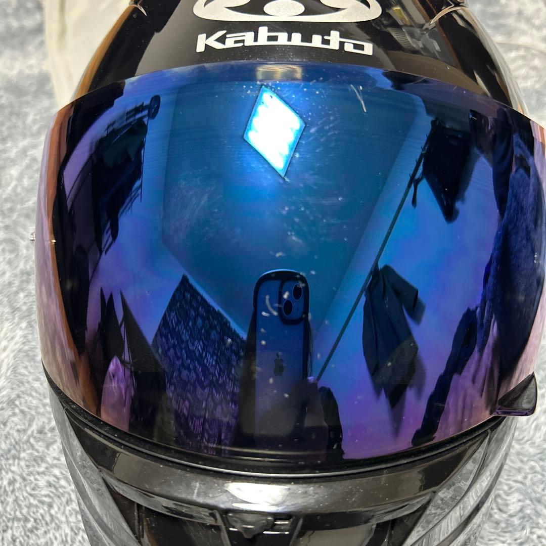 Kabuto フルフェイスヘルメット 黒/青 ミラーシールド - メルカリ