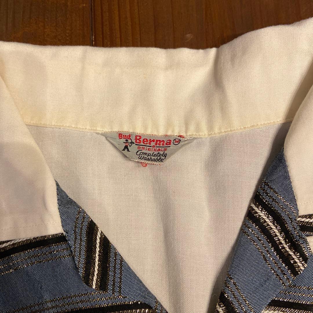50s Bud Berma 切替 シャツ ギャバ レーヨン ラメ ロカビリー - メルカリ