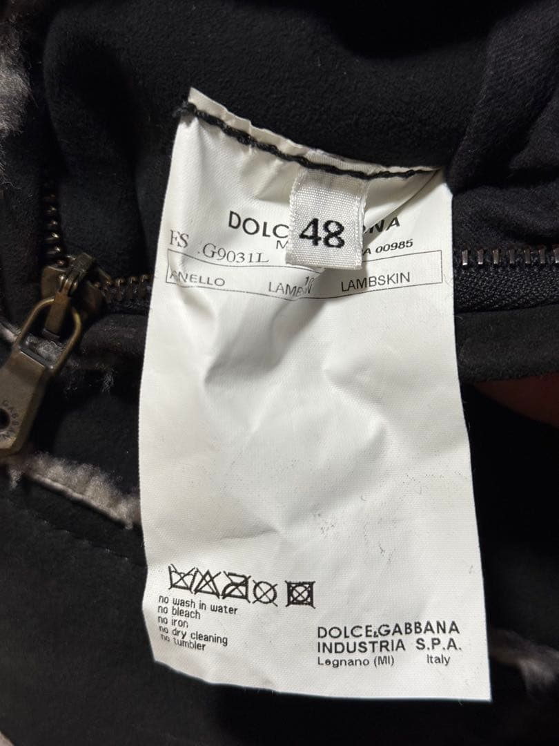 DOLCE&GABBANA ドルチェ ドルガバ ムートンレザー ジャケット 48