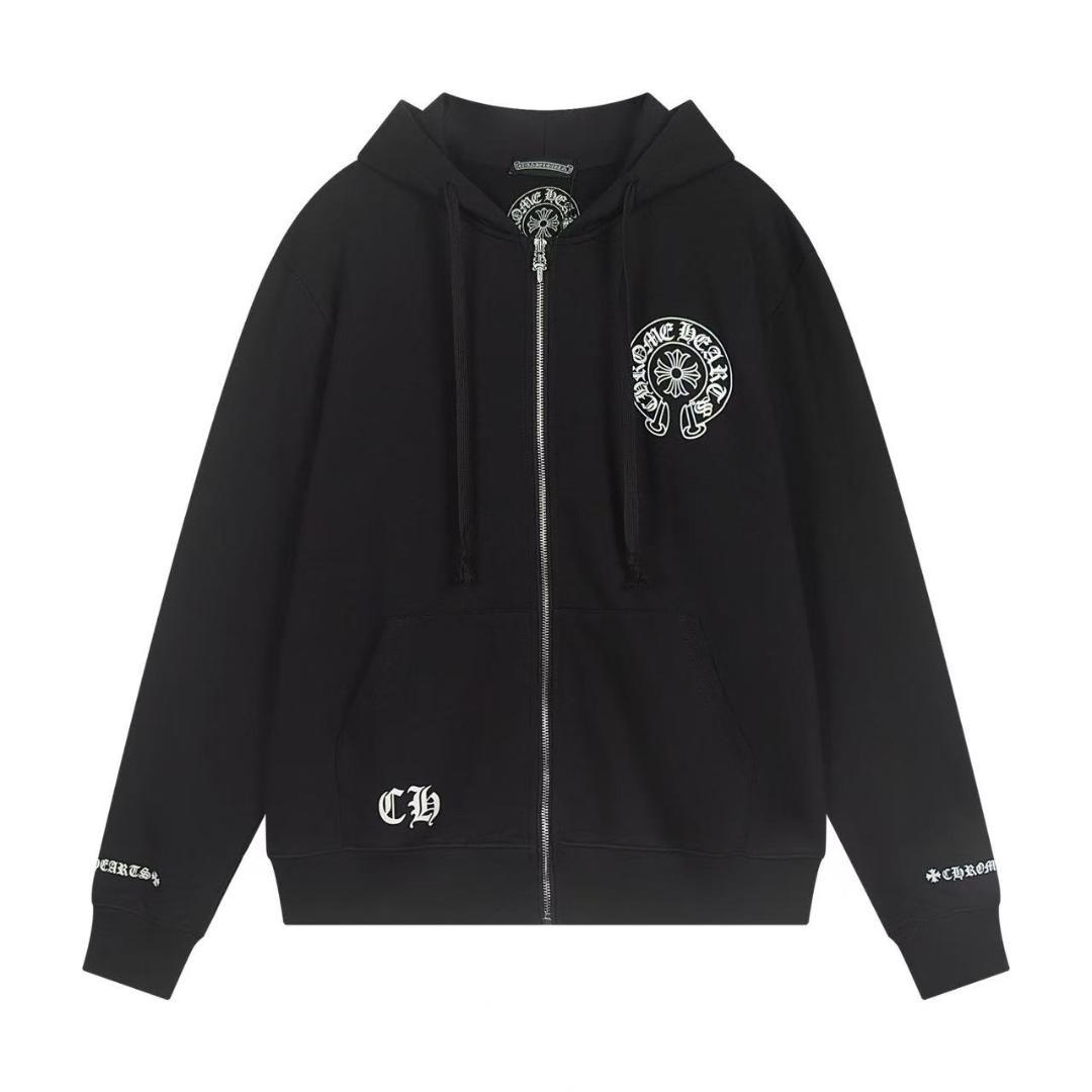 Chrome Heartsのジップアップブラックパーカー CHROME HEARTS（クロムハーツ） MATTY BOY MIDNIGHT SNACK ZIP HOODIE
