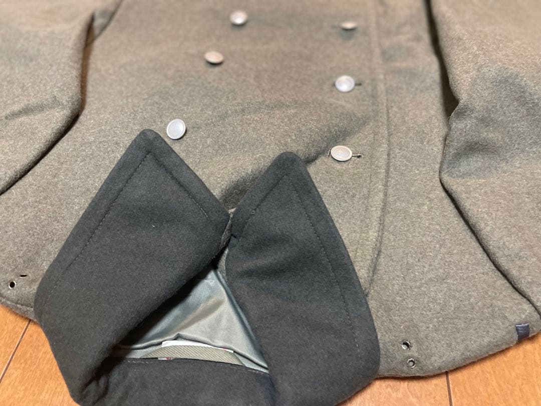 実物 東ドイツ軍 ロングコート NVA ビンテージ ウール 防寒 ジャケット