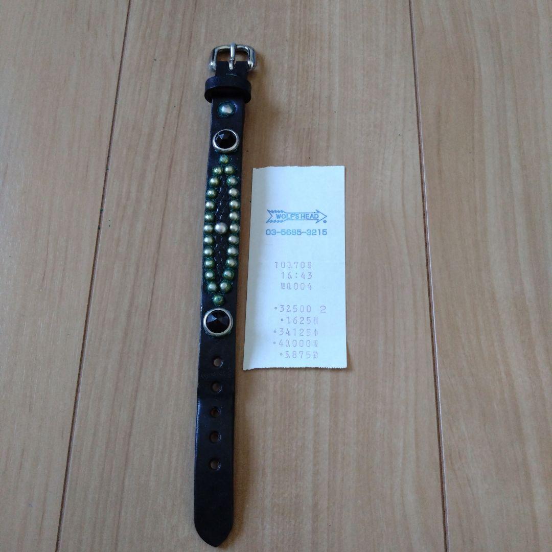 ほぼ新品レシート付 キムタク同型同色着 ウルフズヘッド スタッズ