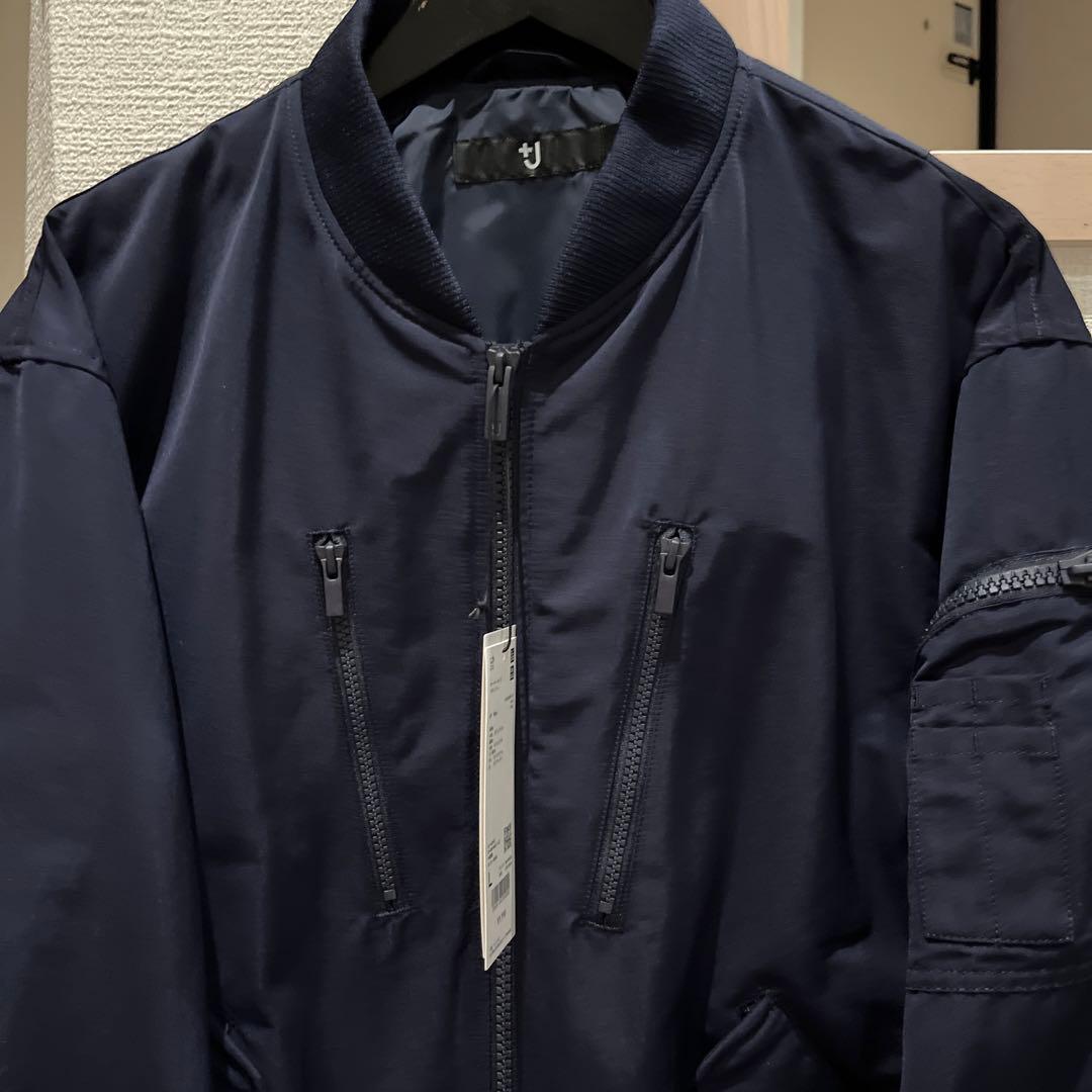 ユニクロ +J オーバーサイズブルゾン ネイビー L MA-1 - メルカリ