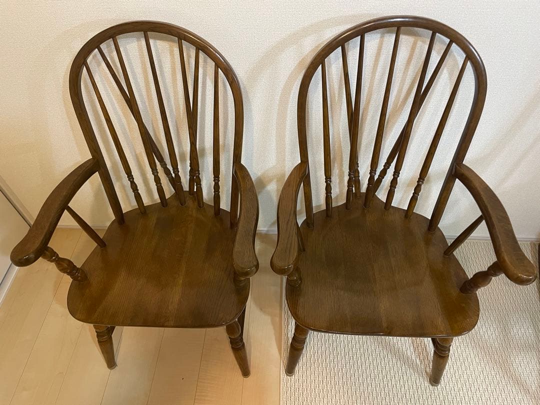 【埼玉県限定】KASHIWA ボウバック　ウィンザーチェア【2点】 ウィンザーチェア 2脚セット Aタイプ ボウバックチェア BC-8624を激安