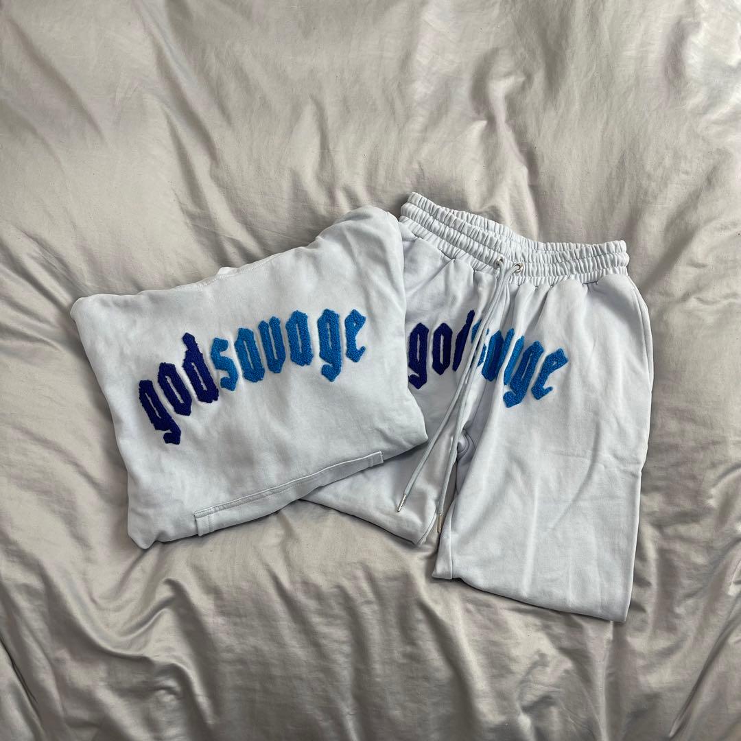 Godsavage セットアップ uk drip Mサイズ ブルー 上下 - メルカリ