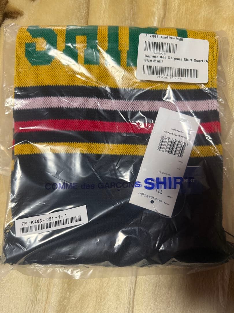 2025awCOMME des GARÇONS SHIRT ストライプマフラー IMG_5832_69c20e1a-e542-4876-