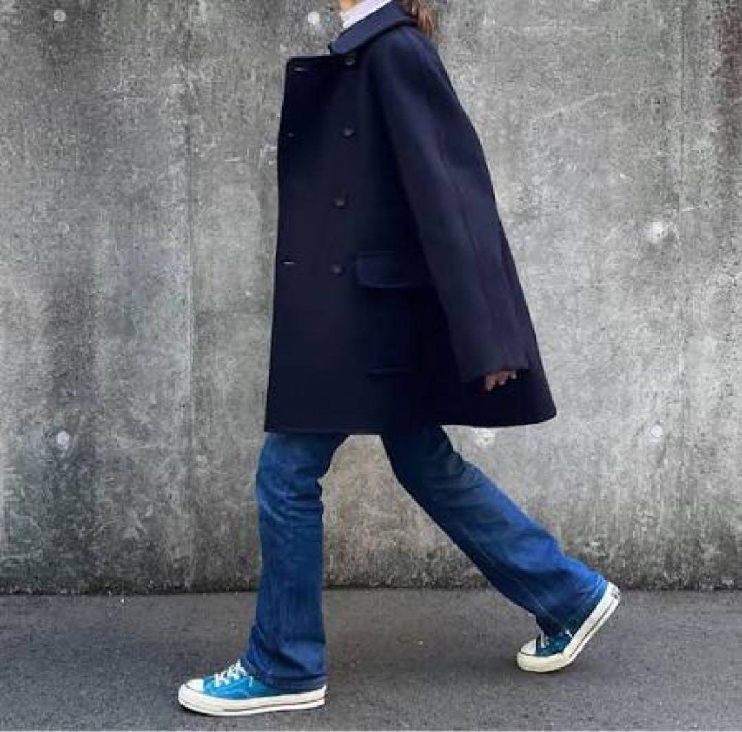 【soyy.】フレンチマリンコート　Pコート　ピーコート　ネイビー マノンフリップ フレンチマリンコート Pコート soyy. - メルカリ