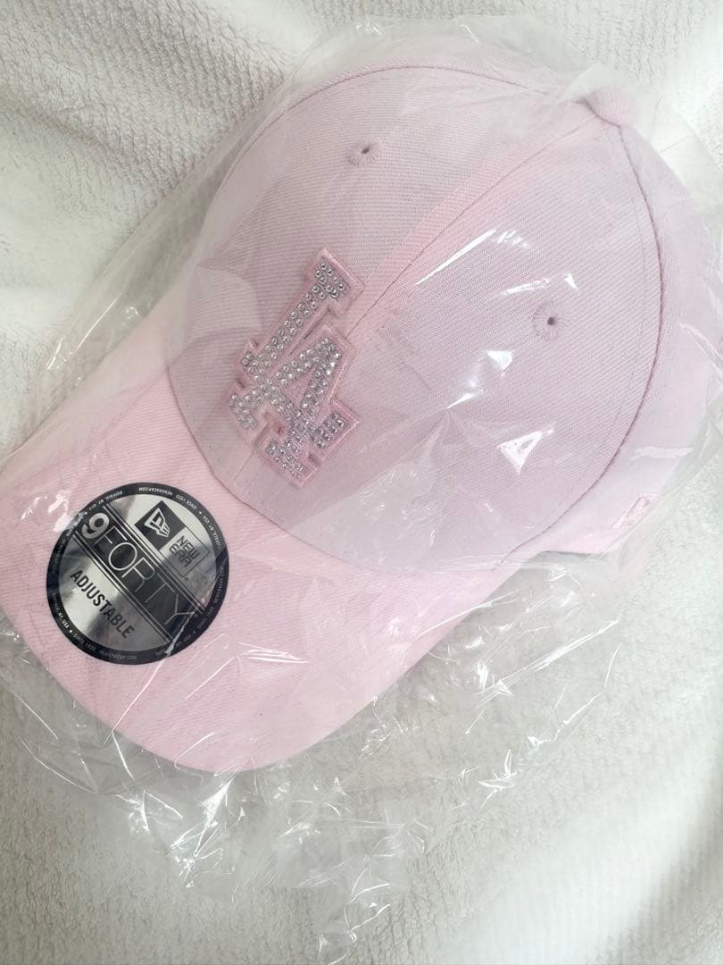 ニューエラ 9FORTY ラインストーン ドジャース キャップ 帽子 ピンク