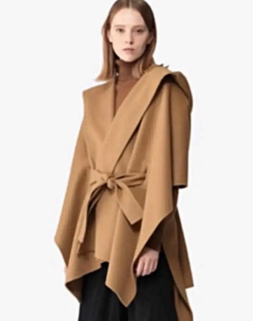 theory セオリー ダブルフェイス カシミヤ混 ケープ ポンチョコート