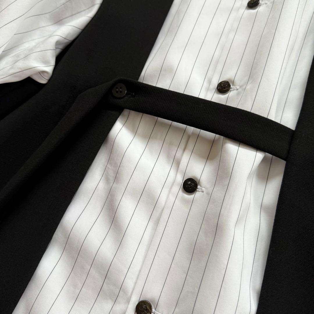 美品✨2023AW エンフォルド ダブルクロス コンビプルオーバーシャツ38