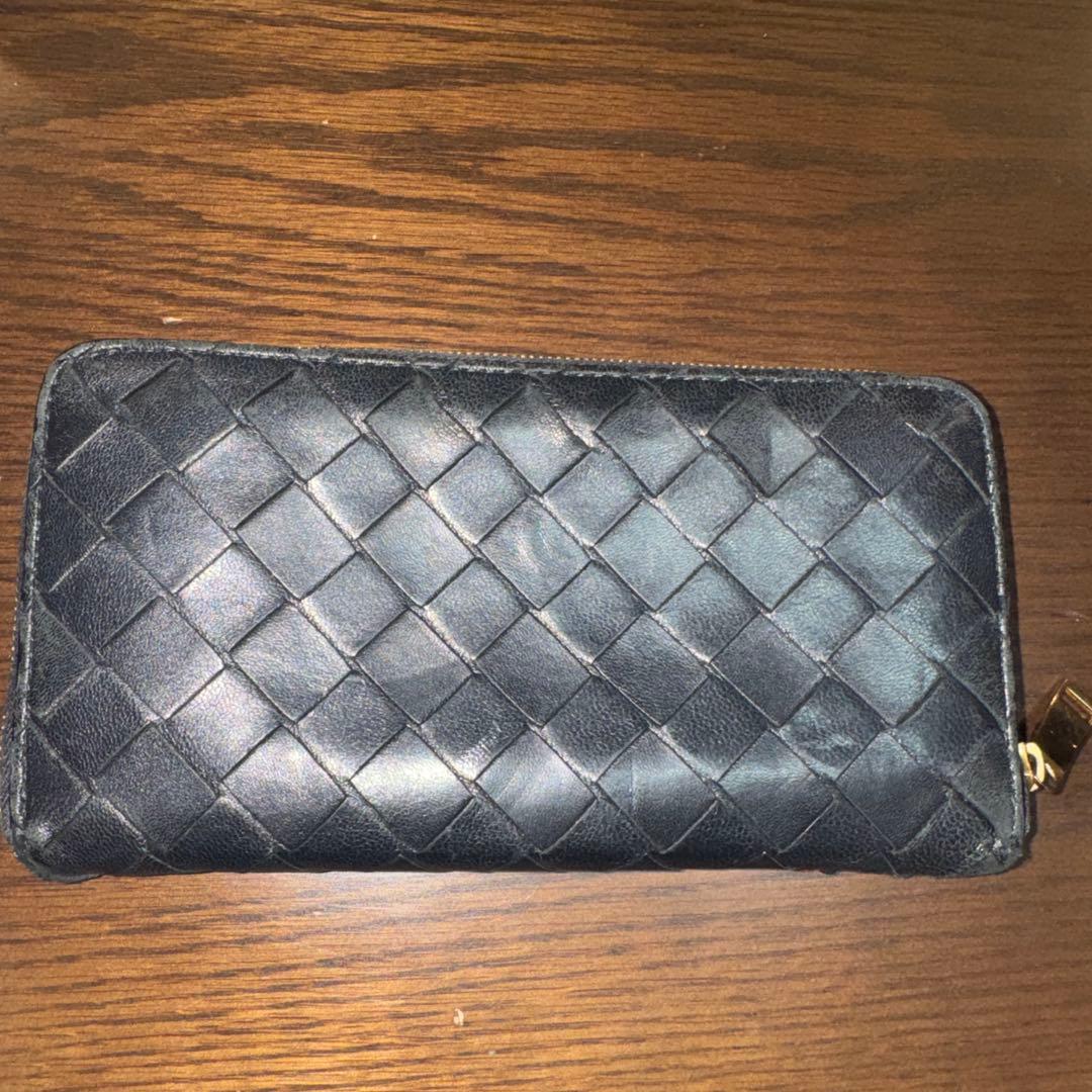 Bottega Veneta ブラックレザー長財布 BOTTEGA VENETA（ボッテガ・ヴェネタ） 長財布（札入れ） 財布 メンズ