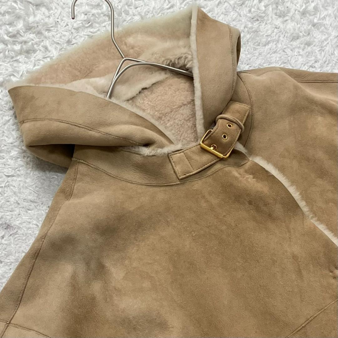 美品✨Ballsey ボールジィ リアルムートン ポンチョ 羊革 ボア