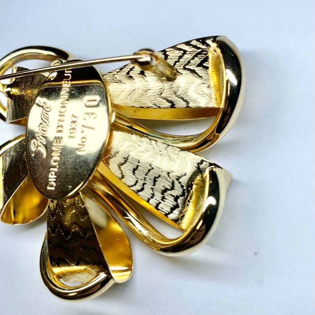 希少 Grosse DIPLOME D'HONNEUR ブローチ リボンフラワー - メルカリ