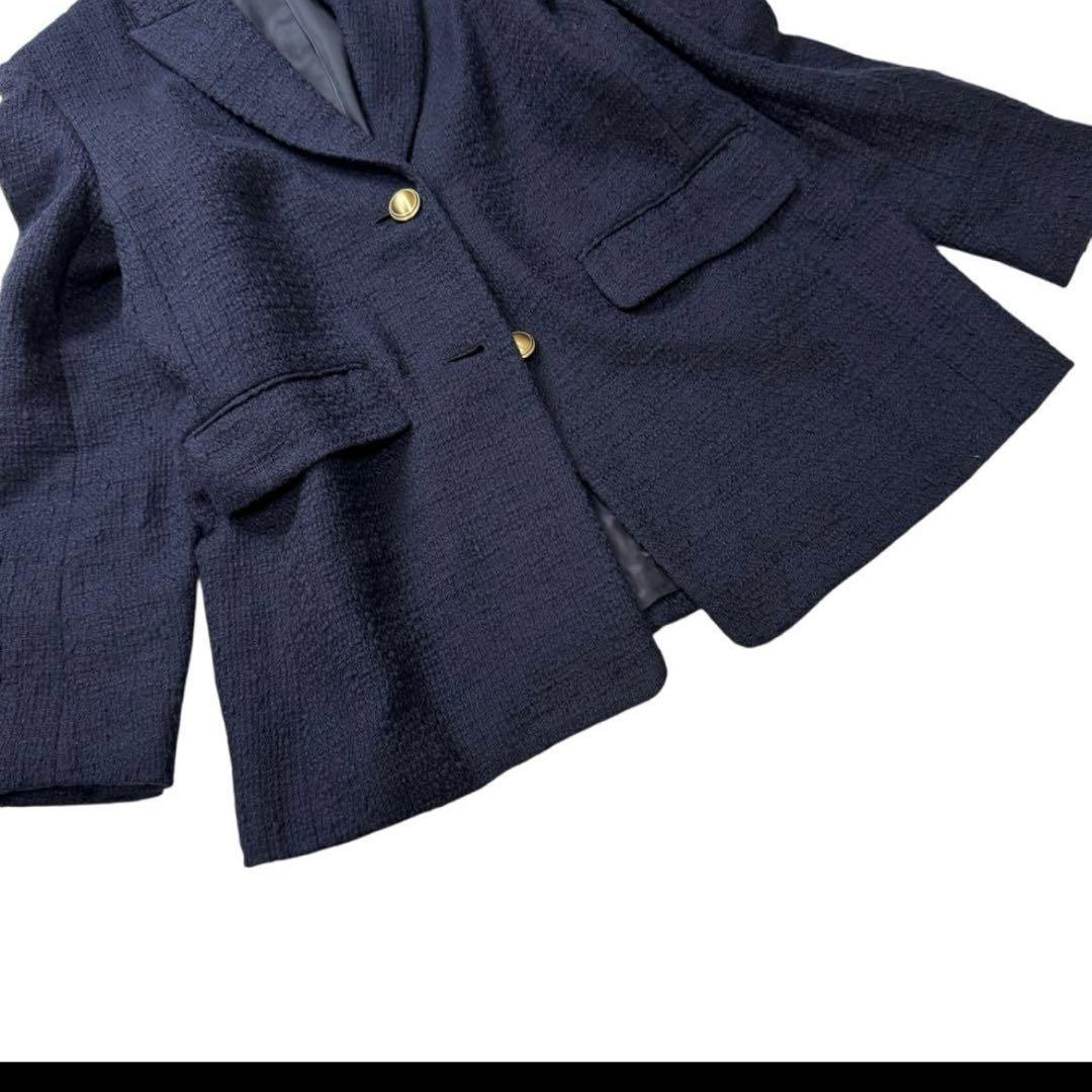 イエナ ツイード ジャケット ネイビー - メルカリ