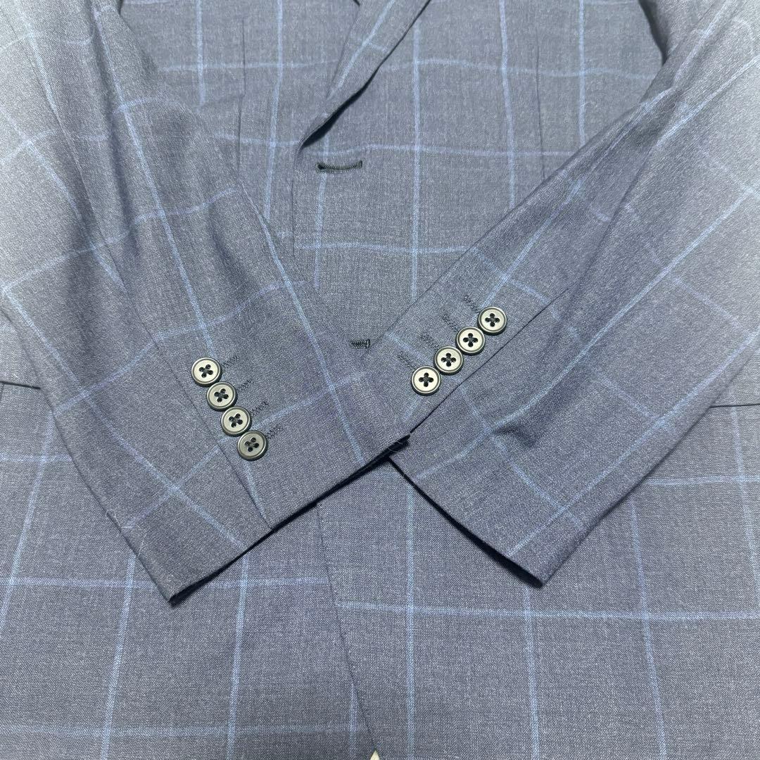 美品 オンリー abitre51 スーツ スリーピース チェック ネイビー