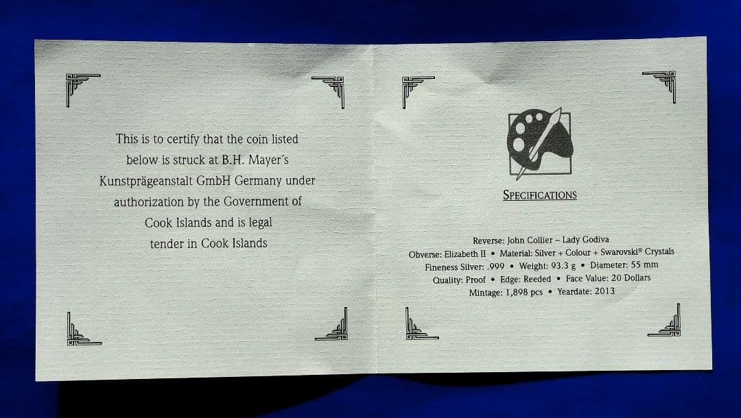 GODIVAのシンボルマーク「Lady Godiva」ジョン・コリア3oz銀貨 - メルカリ