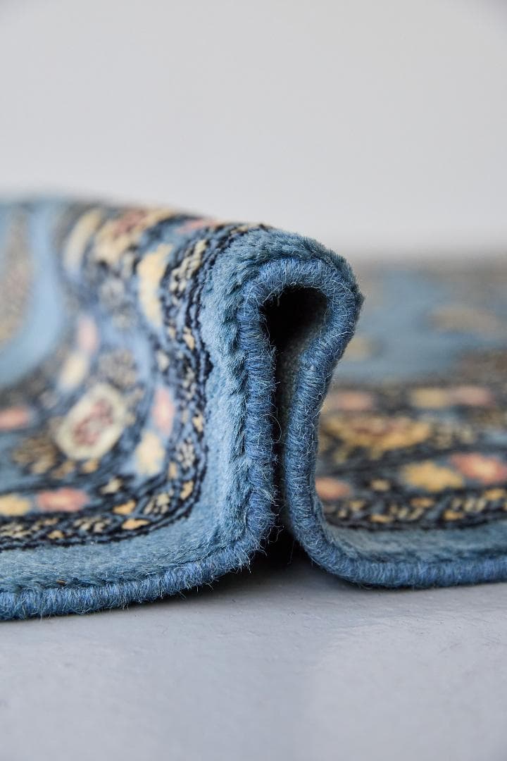 新品 トライバルラグ ブハラ ラホール産 （195×127cm) ブルー 青