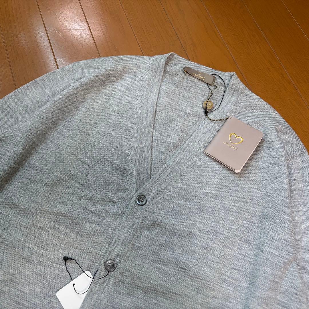 新品未使用◯クルチアーニ cruciani カーディガン XL 50 グレー - メルカリ