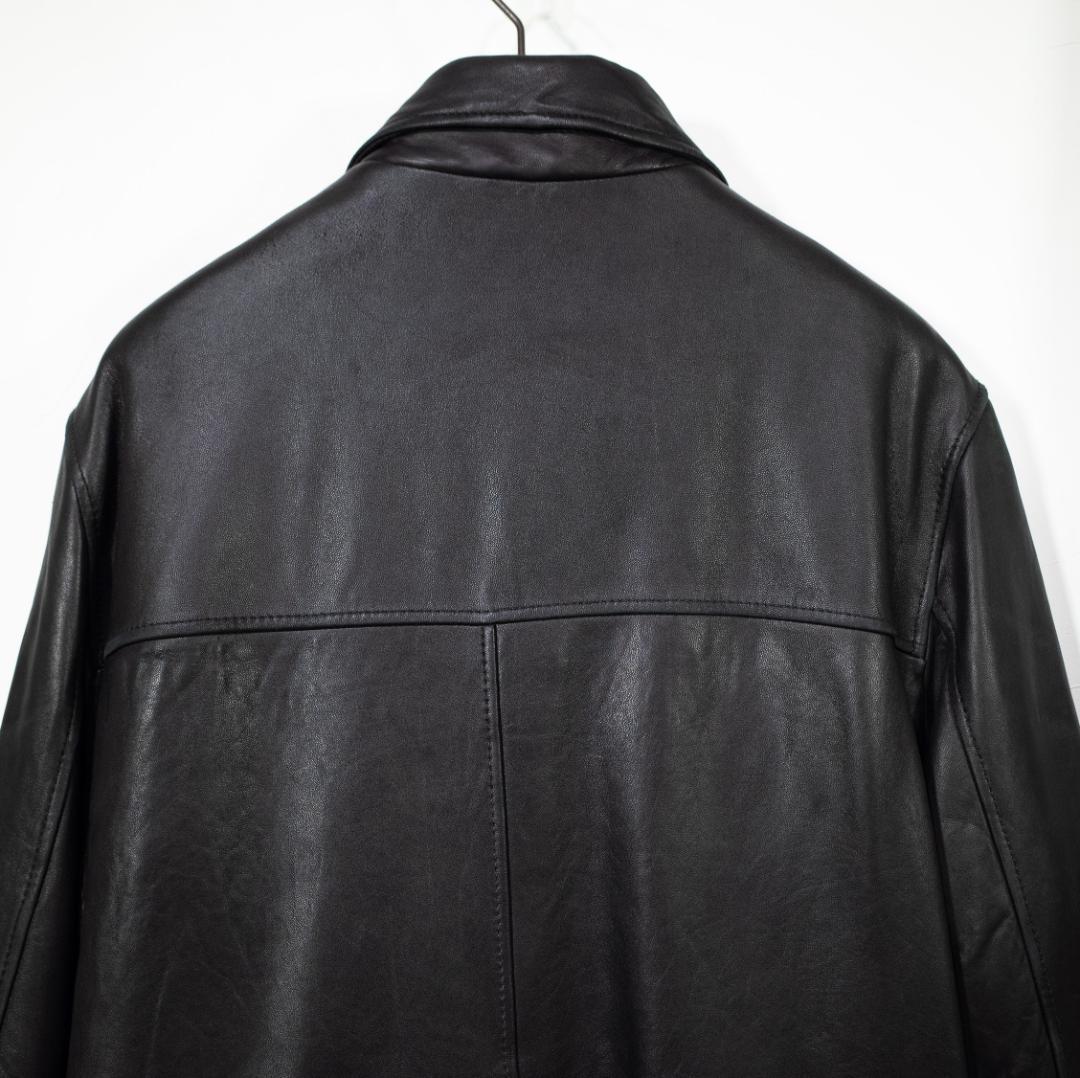 00s Dockers Premium ラムレザー カーコート XL 黒 - メルカリ