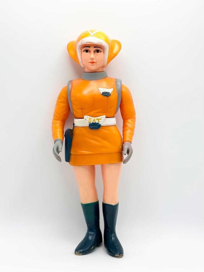 トリプルファイター SAT女性隊員 ソフビ ブルマァク 当時物 昭和レトロ