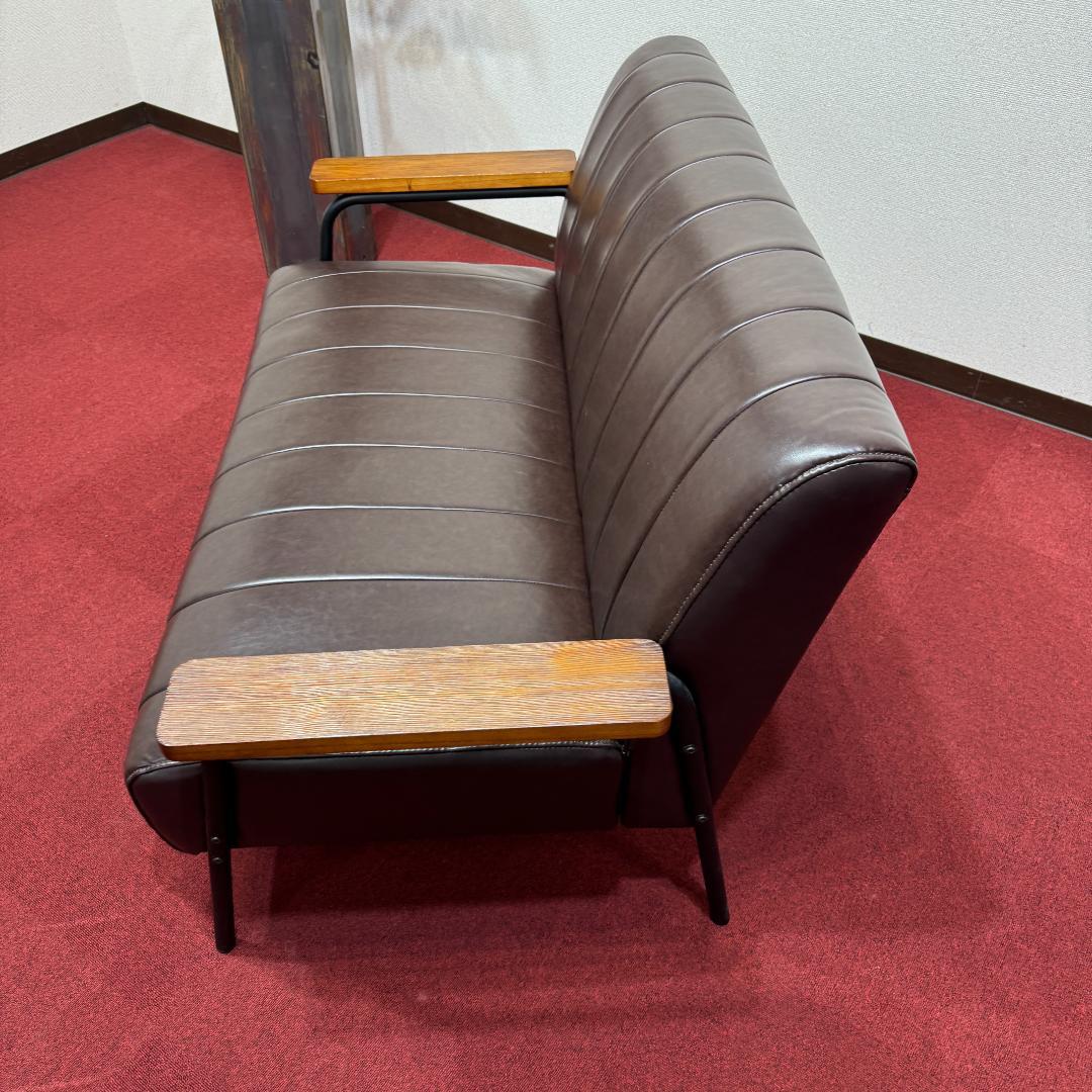 東京23区配達無料 ニトリ2人掛けソファ Nシールド ステイン2KD DBR