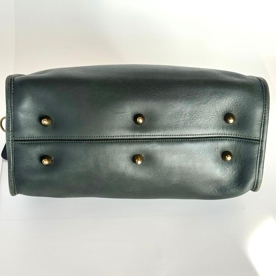 ✨希少色 ✨COACH ボストンバッグ ヴィンテージ グラブタンレザー 濃緑