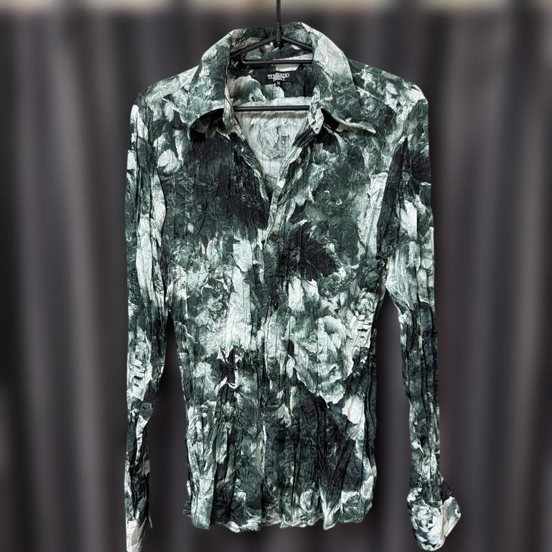 希少‼︎トルネードマート シワ加工シャドーローズダークグリーン