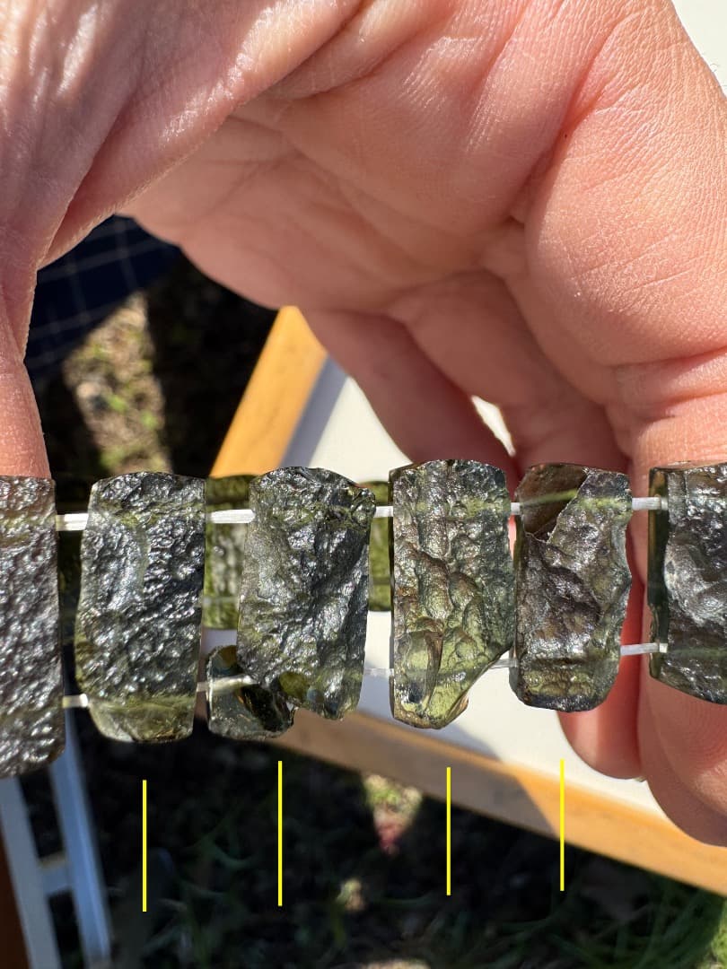 モルダバイト　ブレスレット　鑑別書付き　本物　40.77g