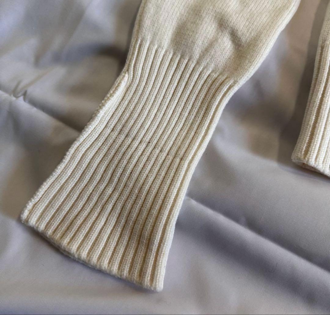 アミパリ☆カーディガン☆男女兼用☆ホワイト☆ハート☆ウール100%☆XS