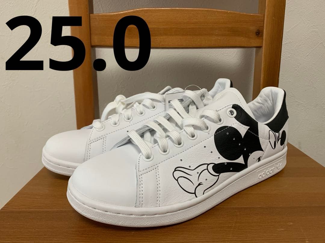 SALE！　新品 adidas Stan Smith 男女兼用 ミッキー 25㎝ ジュニア キッズ ディズニー ミッキー スタンスミス DISNEY MICKEY