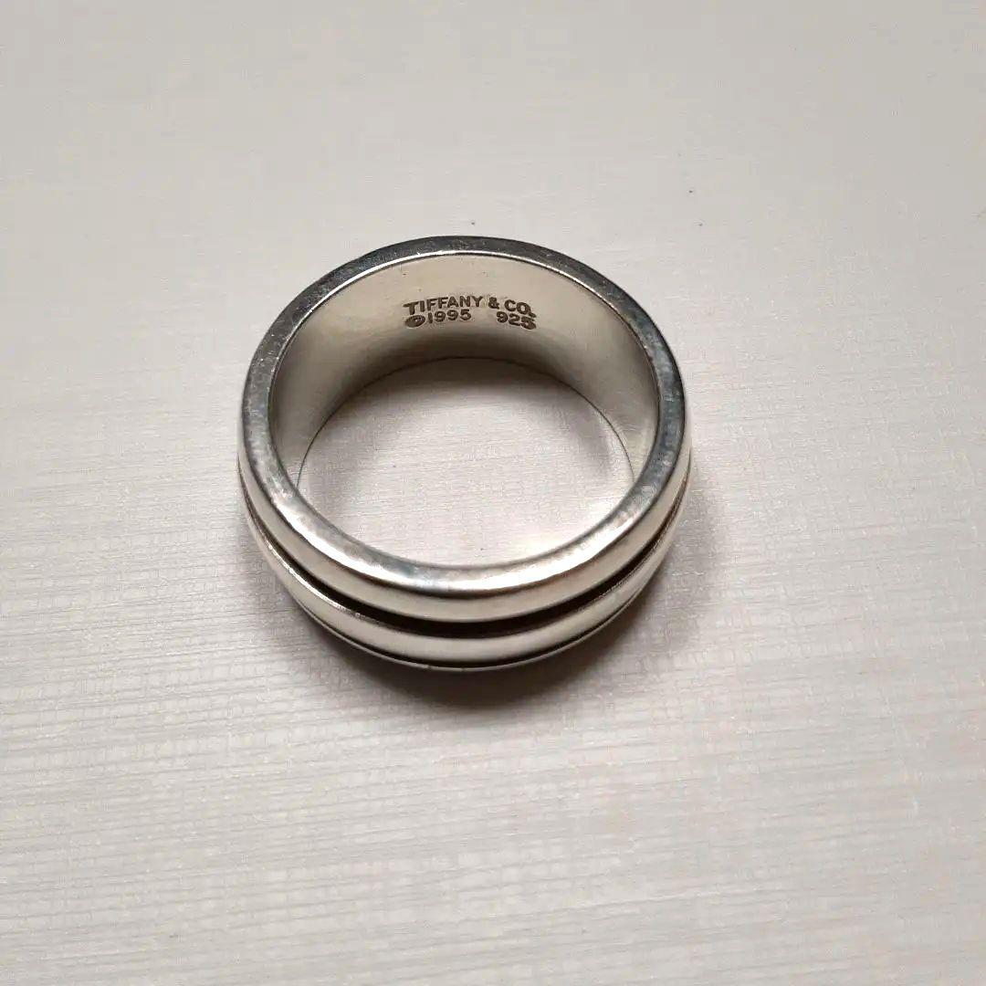 ティファニー TIFFANY グルーブドリング ダブルライン 18号 SV925