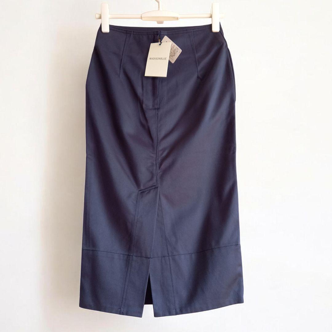 人気の70cm丈スカート カスタム刺繍入り ネイビー 紙タグ付 マディソン