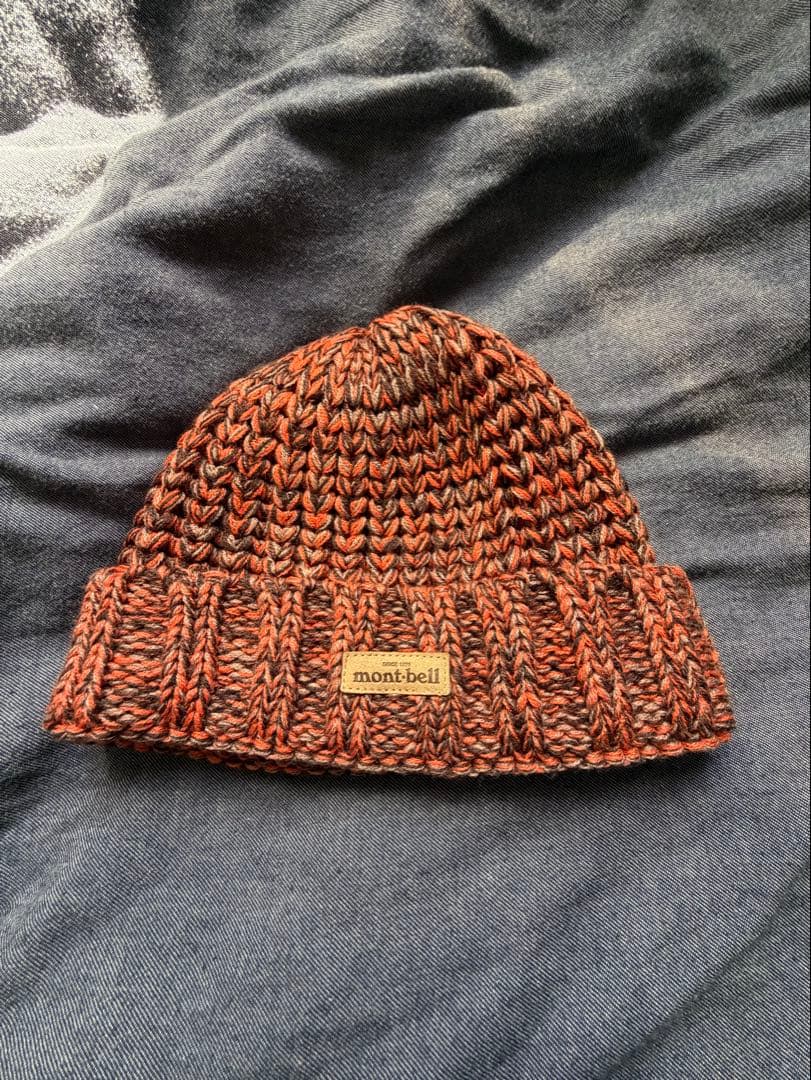 mont-bell ニット帽 S/M オレンジ系 - メルカリ