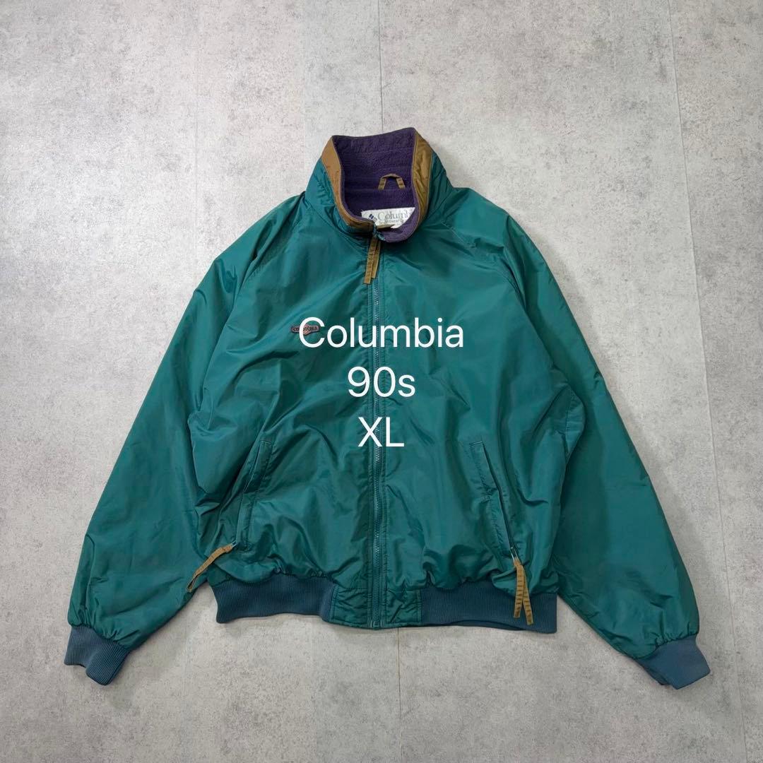 90s Colombia ナイロンシェルジャケット 90年代 Columbia コロンビア オールブラック シェルジャケット