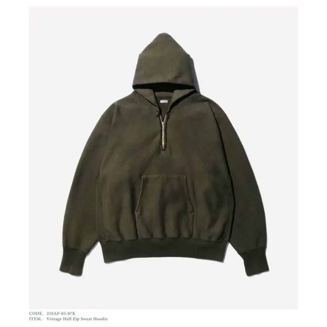 A.PRESSE Vintage Half Zip Sweat Hoodie - メルカリ