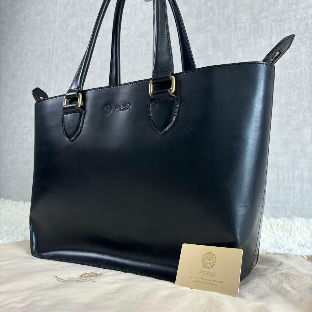Ganzo ガンゾ BLIDRE ブライドルレザー　トートバック 黒 GANZO(ガンゾ)の大人バッグ！ビジネスバッグとしても使えるブライドル