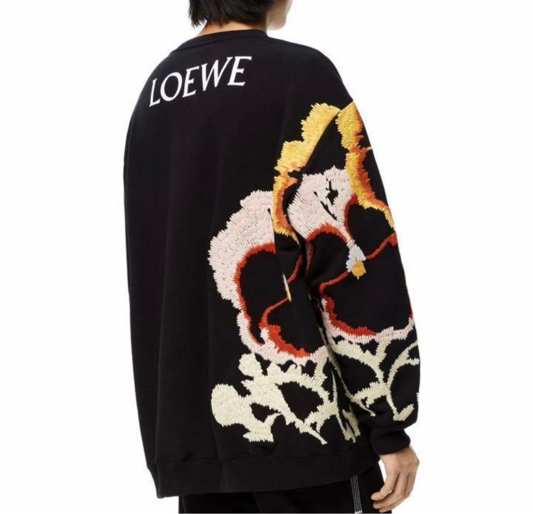 限定品 てち着用LOEWE パンジー エンブロイダリー スウェット S ロエベ