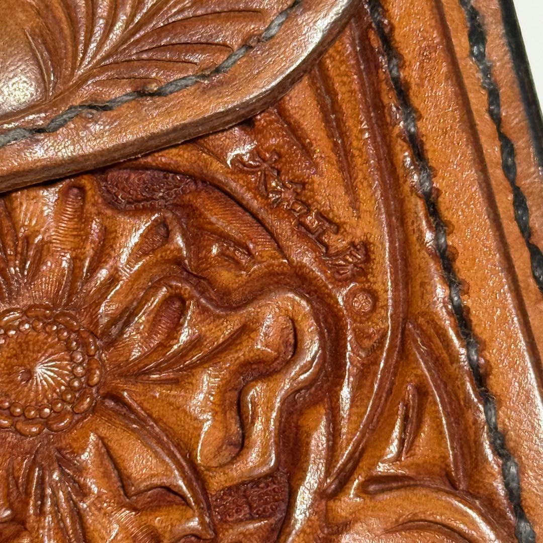 ⭐️極美品⭐️大和工房 マットレッドポロサス 二つ折り財布