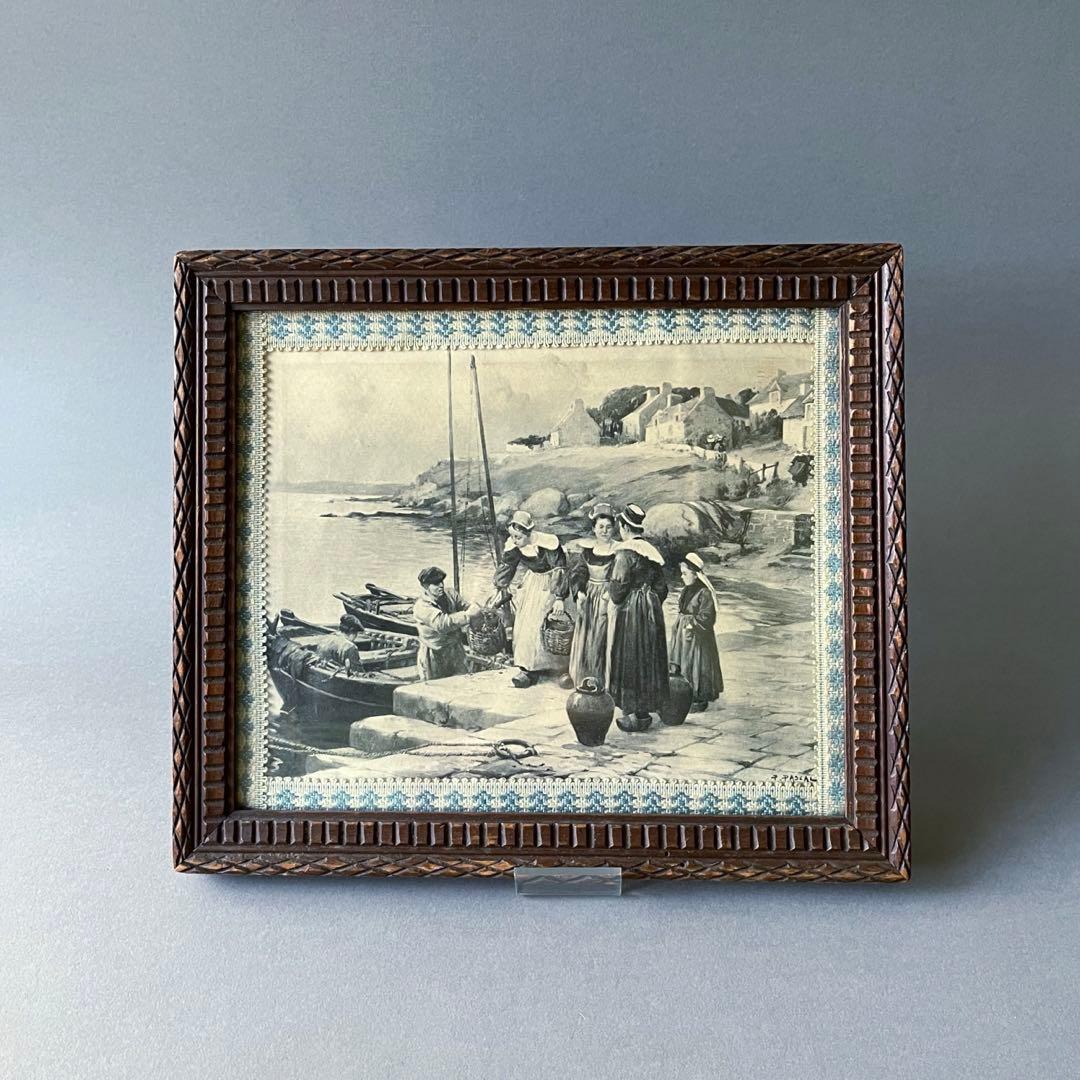 P.PASCAL アンティーク ウッドフレーム ART FRANCE Antique Victorian Brass Easel Back Picture Frame 4