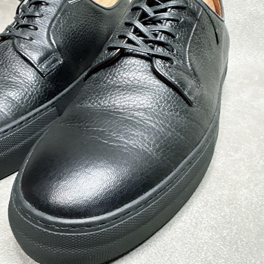 未使用級 ユナイテッドアローズ 厚底ドレスシューズ シボ革 レザー