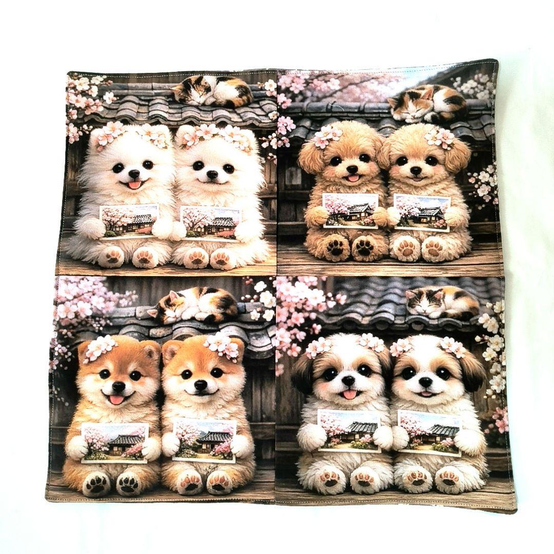 Yourelia様】ハンドメイドオーダー☆犬☆ガーゼハンカチ 9点 - メルカリ