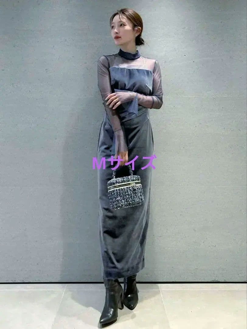 実物写真掲載あり 即完 新品タグ付 SNIDEL シアードッキングベロ