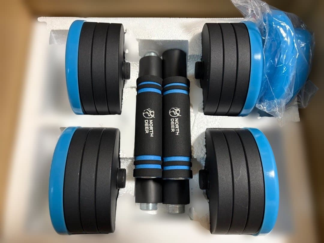 NORTHDEER 第二世代・可変式ダンベル ブラック バーベルバー付き Northdeer 第二世代・可変式ダンベル・ブラック版 2.5kg/3kg/5.5kg/7.5