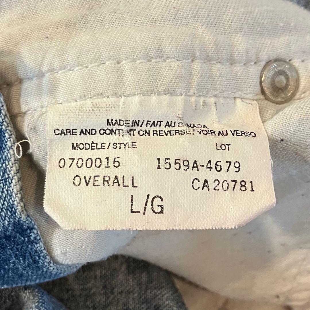 90sトミージーンズ カナダ製オーバーオール肩紐切り替えデザイン