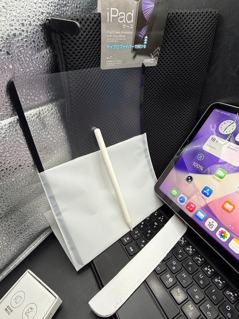 90%ipadair第5世代M1アップルAIマジックキーボードお絵かきシートペン