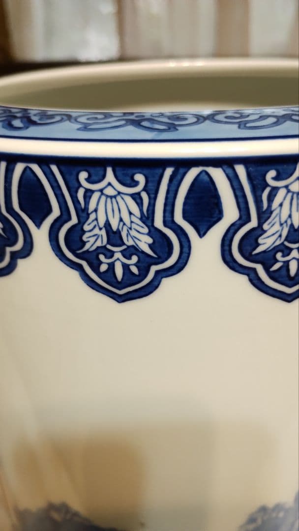 美品 有田焼 傘立て 陶器 哲山作 染付 山水絵 - メルカリ